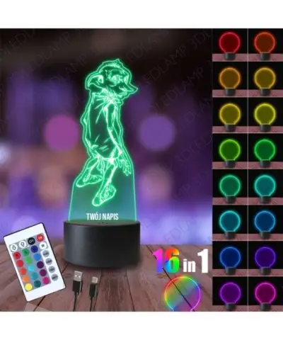 Lampka Nocna 3D LED LAMP Harry Potter Zgredek