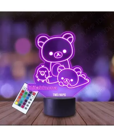 Lampka Nocna 3D LED LAMP Rilakkuma