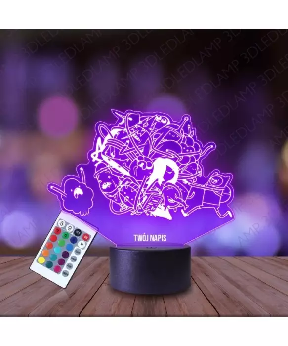 Lampka Nocna 3D LED LAMP Postacie Pora na Przygodę