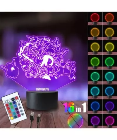 Lampka Nocna 3D LED LAMP Postacie Pora na Przygodę