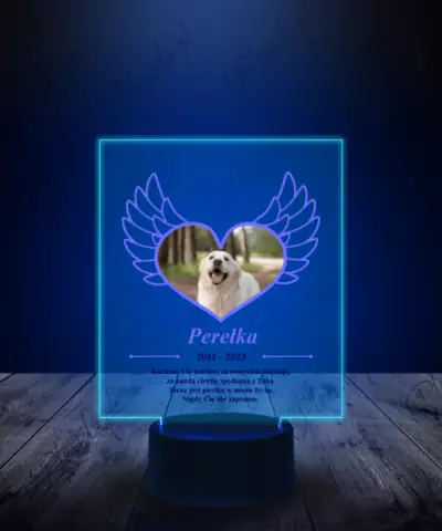 Lampka LED Plexido z Nadrukiem Pamiątka Zdjęcie Psa