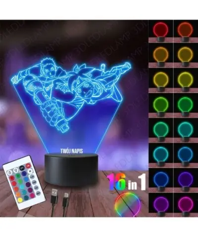 Lampka Nocna 3D LED LAMP Naruto z Boruto