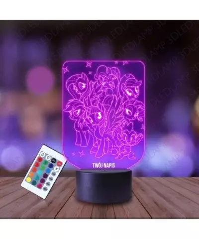 Lampka Nocna 3D LED LAMP Bajka My Little Pony