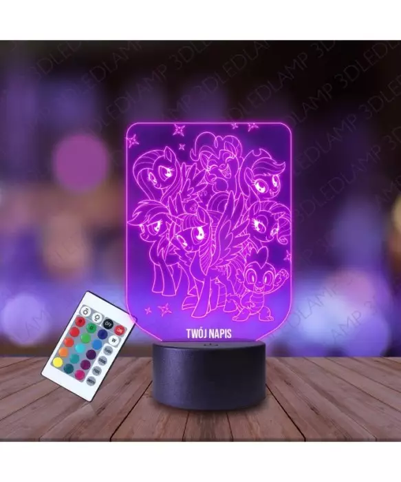 Lampka Nocna 3D LED LAMP Bajka My Little Pony
