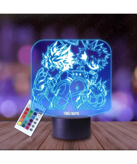Lampka Nocna 3D LED LAMP Hero Academia Bakogu i Deku