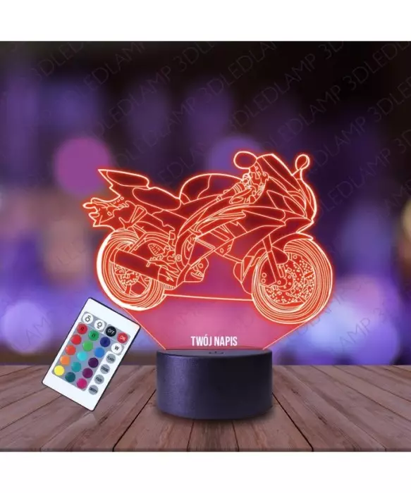 Lampka Nocna 3D LED LAMP Ścigacz Motor