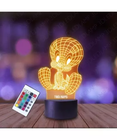 Lampka Nocna 3D LED LAMP Kanarek Tweety