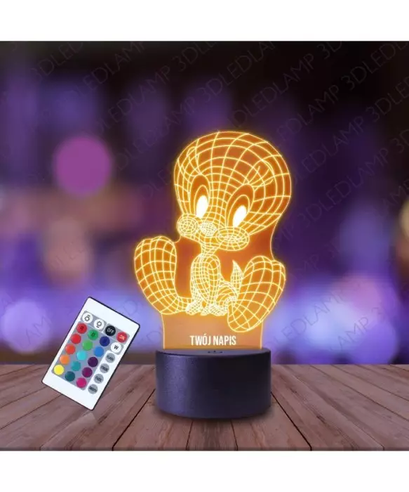 Lampka Nocna 3D LED LAMP Kanarek Tweety