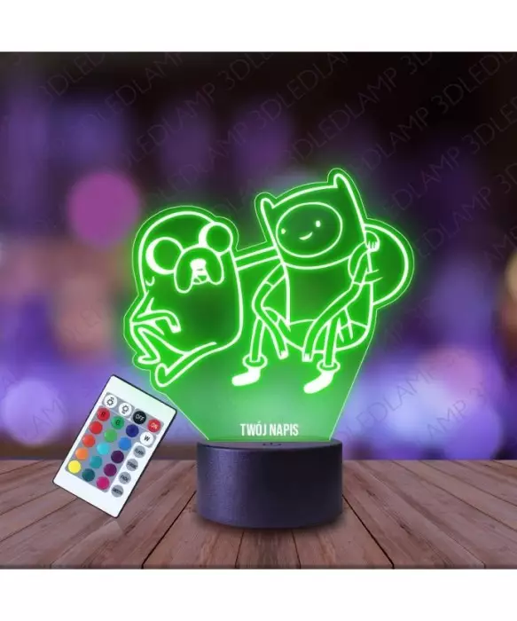 Lampka Nocna 3D LED LAMP Pora na Przygodę Finn Jake