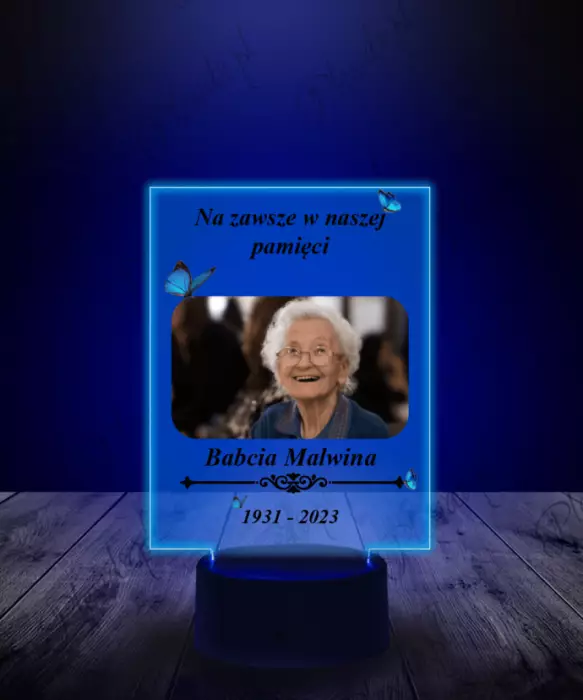 Lampka LED Plexido z Nadrukiem Pamiątka Babcia