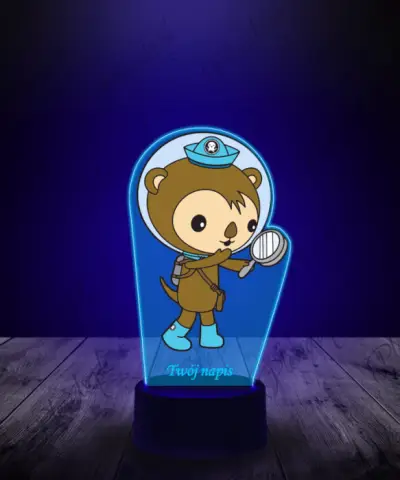 Lampka LED 3D Plexido z Nadrukiem Oktonauci Małpka - 3
