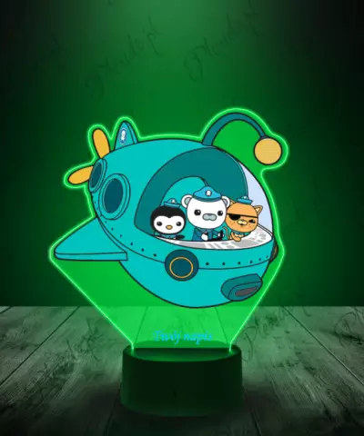 Lampka LED 3D Plexido z Nadrukiem Oktonauci Łódź Podwodna - 2