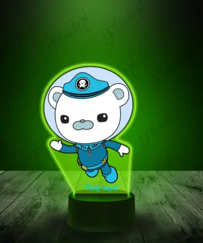 Lampka LED 3D Plexido z Nadrukiem Oktonauci Kapitan - 2