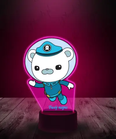 Lampka LED 3D Plexido z Nadrukiem Oktonauci Kapitan - 3