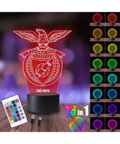 Lampka Nocna 3D LED LAMP Klub SL Benfica