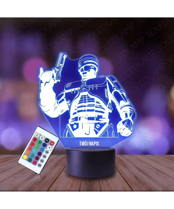 Lampka Nocna 3D LED LAMP Robocop Robot