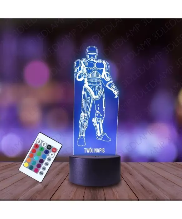 Lampka Nocna 3D LED LAMP Robot Robocop