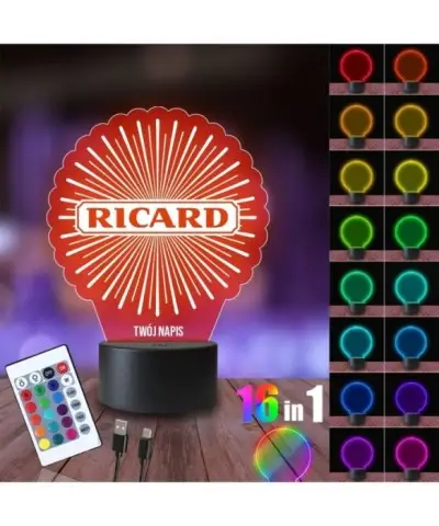 Lampka Nocna 3D LED LAMP Ricard