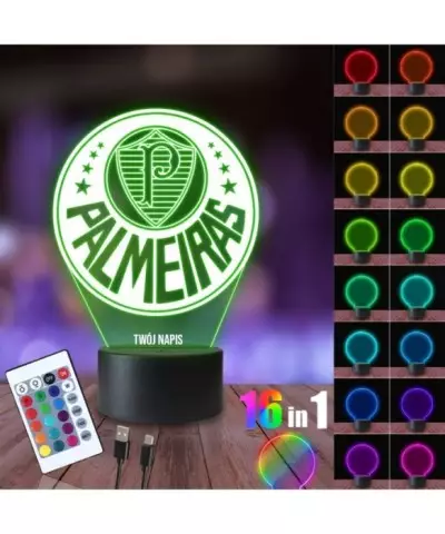 Lampka Nocna 3D LED LAMP Klub Palmeiras
