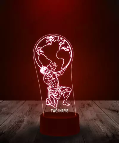 Lampka LED 3D Plexido Atlas z Kulą Ziemską - 2