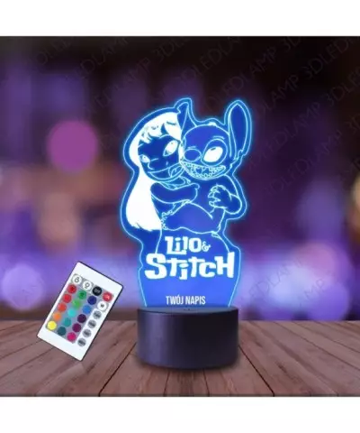 Lampka Nocna 3D LED LAMP Stich i Lilo
