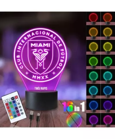 Lampka Nocna 3D LED LAMP Klub Inter Miami