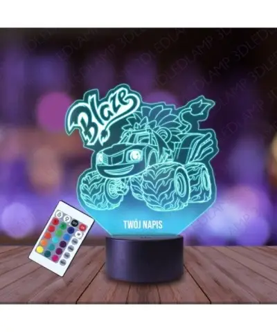 Lampka Nocna 3D LED LAMP Blaze Maszyny Auto