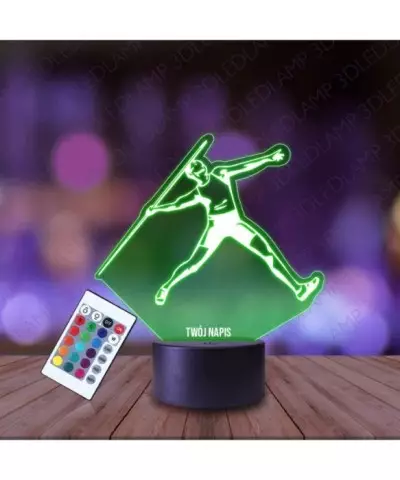 Lampka Nocna 3D LED LAMP Lekkoatletyka Rzut Oszczepem