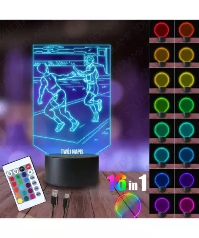 Lampka Nocna 3D LED LAMP Lekkoatletyka Sztafeta Biegi