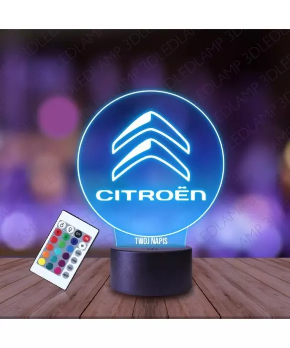 Lampka Nocna 3D LED LAMP Citroen Emblemat
