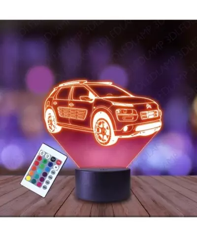 Lampka Nocna 3D LED LAMP Samochód Citroen C4 Cactus