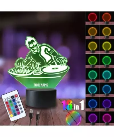 Lampka Nocna 3D LED LAMP DJ Konsola