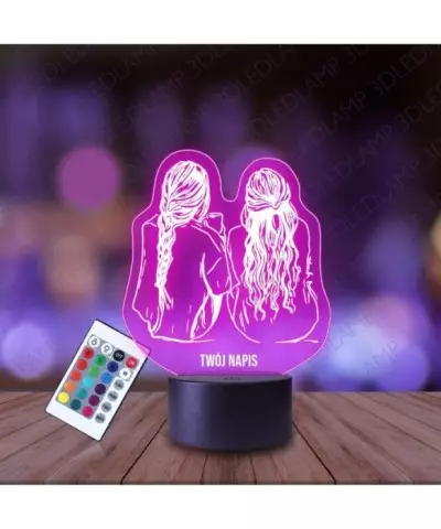 Lampka Nocna 3D LED LAMP Przyjaciółki BFF