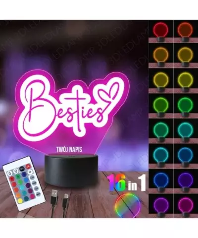 Lampka Nocna 3D LED LAMP Przyjaciółki Besties