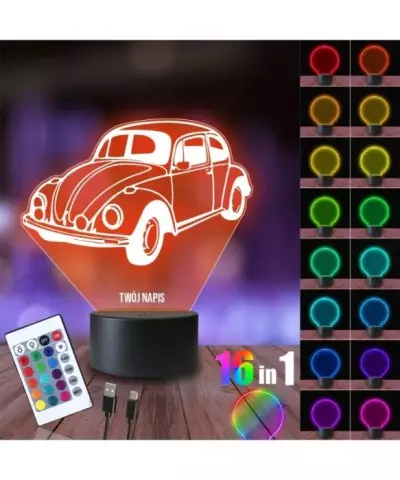 Lampka Nocna 3D LED LAMP Volkswagen Garbus