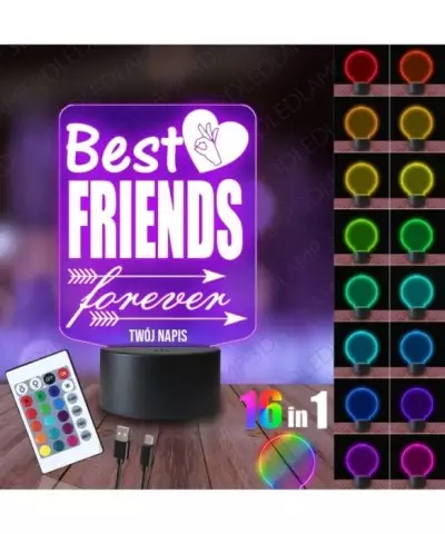 Lampka Nocna 3D LED LAMP Wieczna Przyjaźń