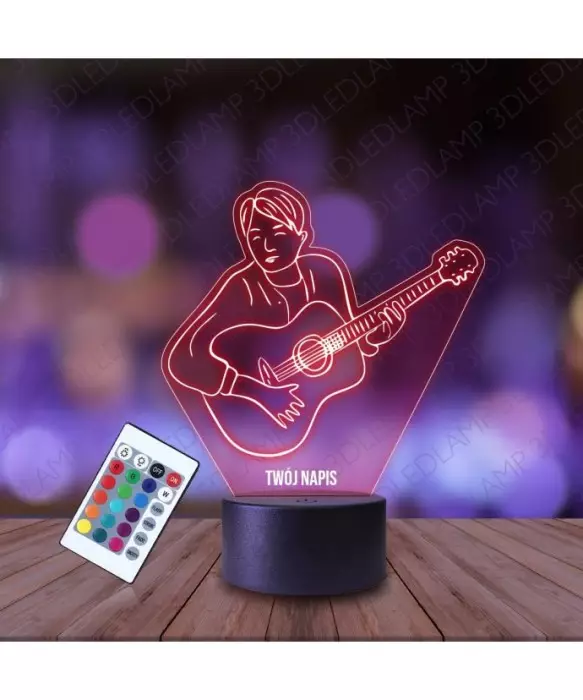 Lampka Nocna 3D LED LAMP Gitarzysta