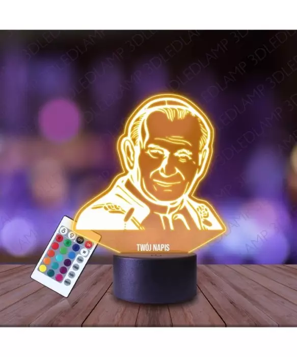 Lampka Nocna 3D LED LAMP Święty Jan Paweł II Papież