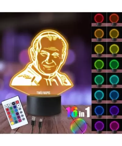Lampka Nocna 3D LED LAMP Święty Jan Paweł II Papież