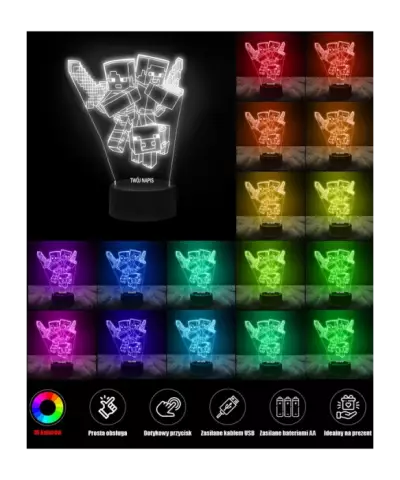 Lampka LED 3D Plexido Statuetka dla Taty