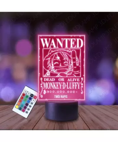 Lampka Nocna 3D LED LAMP Monkey Luffy Wanted