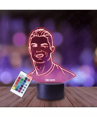 Lampka Nocna 3D LED LAMP Cristiano Ronaldo Oczko