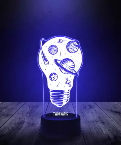 Lampka LED 3D Plexido Żarówka Kosmos