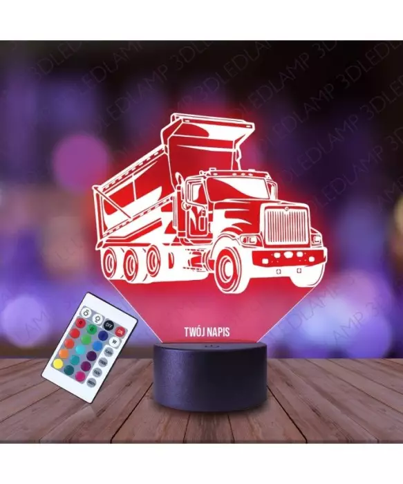 Lampka Nocna 3D LED LAMP Ciężarówka Wywrotka