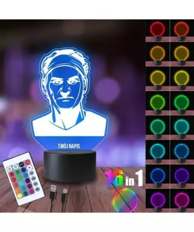 Lampka Nocna 3D LED LAMP Roger Federer Tenisista