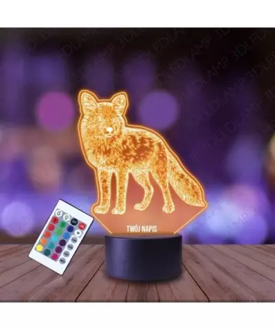 Lampka Nocna 3D LED LAMP Lisek