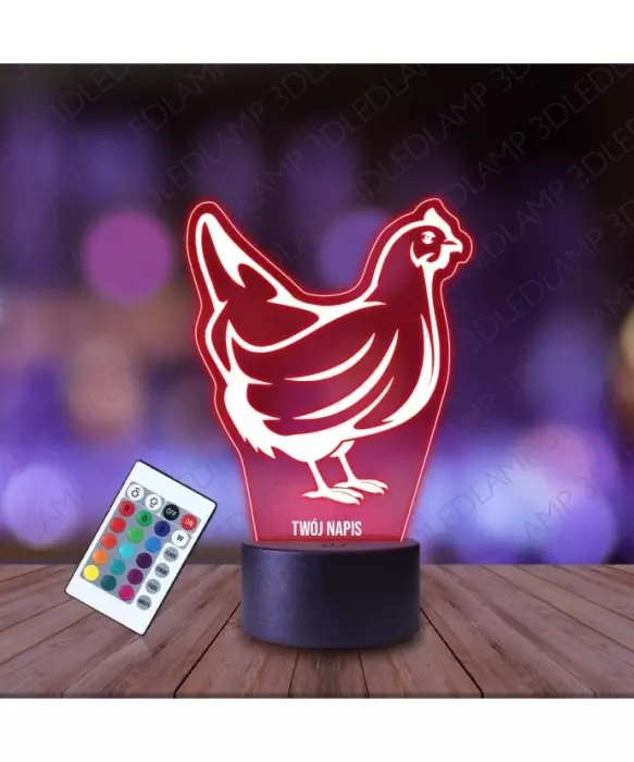 Lampka Nocna 3D LED LAMP Kura Kwoka Kurka