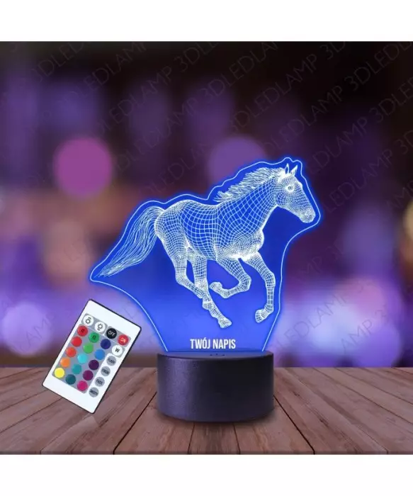 Lampka Nocna 3D LED LAMP Konik w Galopie