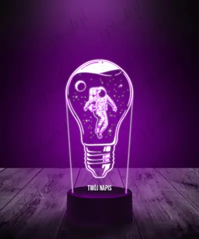 Lampka LED 3D Plexido Żarówka Astronauta