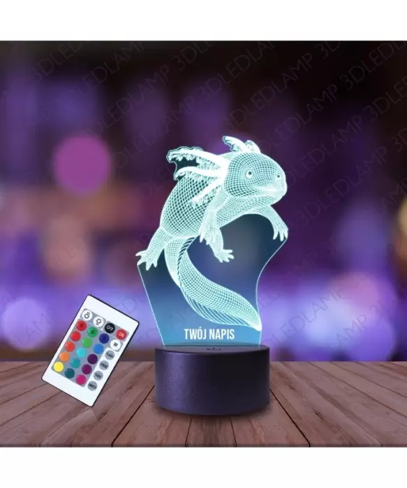 Lampka Nocna 3D LED LAMP Aksolotl